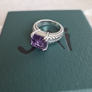 JAI Sterling Silver Amethyst Ring Size 5